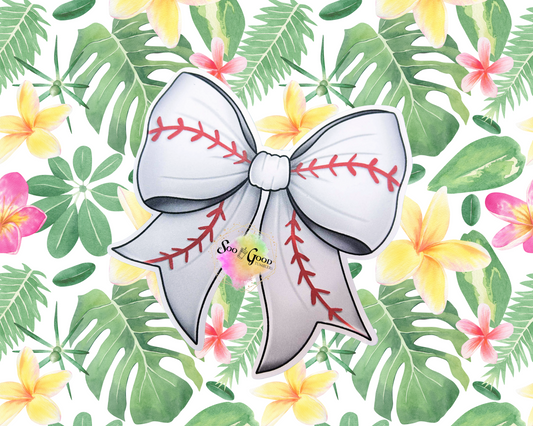 Baseball Bow Cardstock Car Freshie