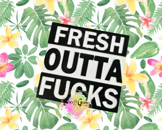Fresh Outta Fu*ks Blinged Car Freshie