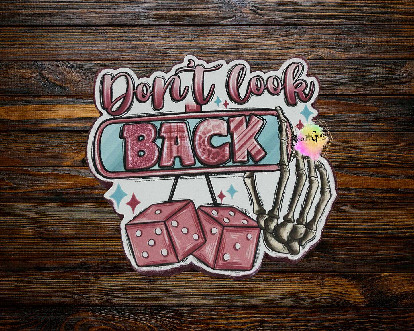 Don't Look Back Cardstock Car Freshie
