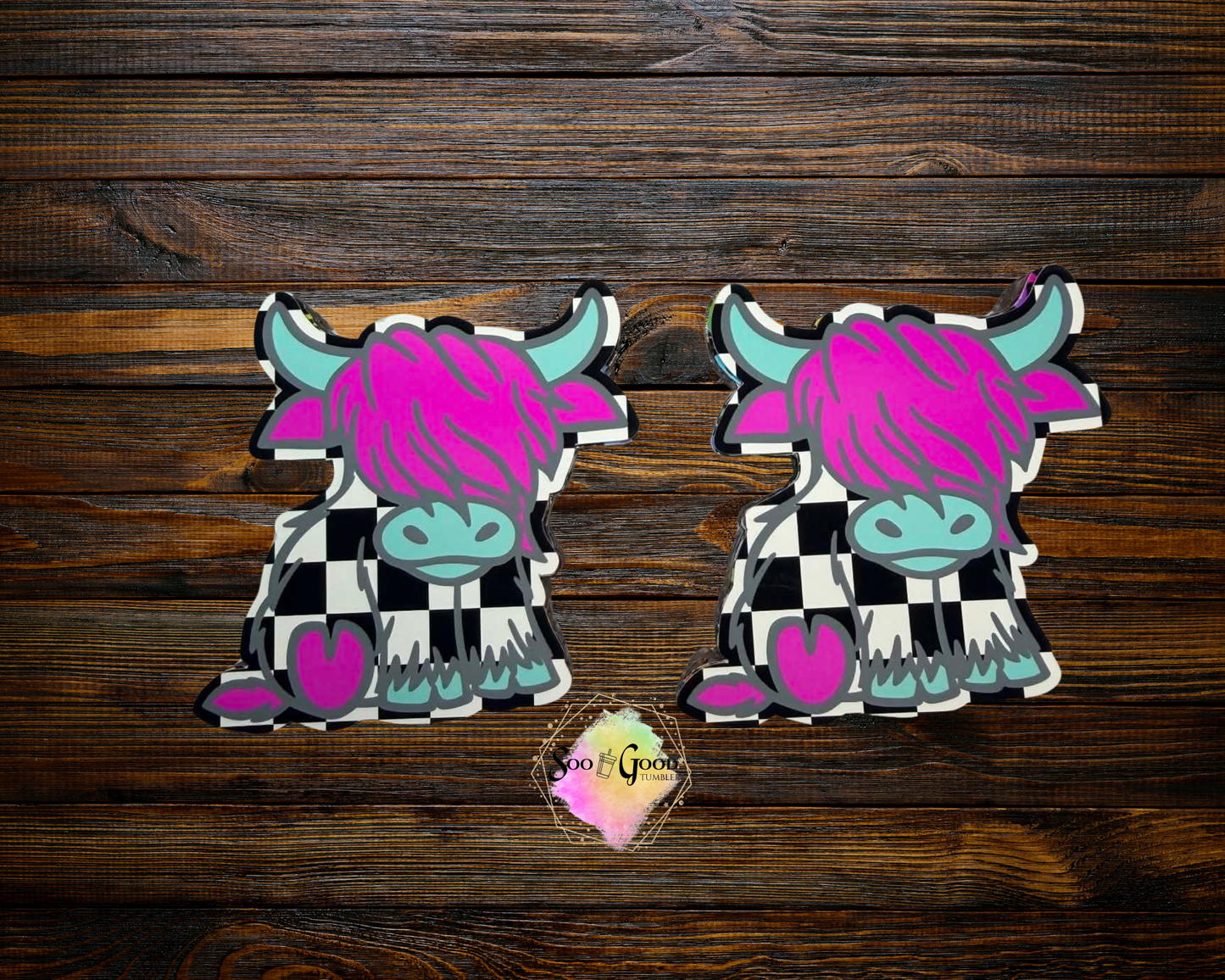 Highland Cow Cardstock Car Vents Freshie (Style 6)