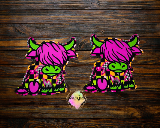 Highland Cow Cardstock Car Vents Freshie (Style 13)