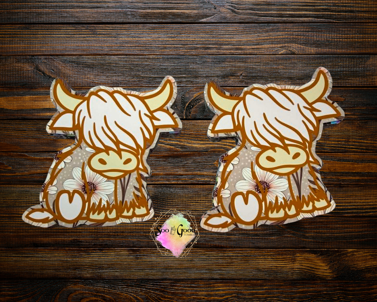Highland Cow Cardstock Car Vents Freshie (Style 12)