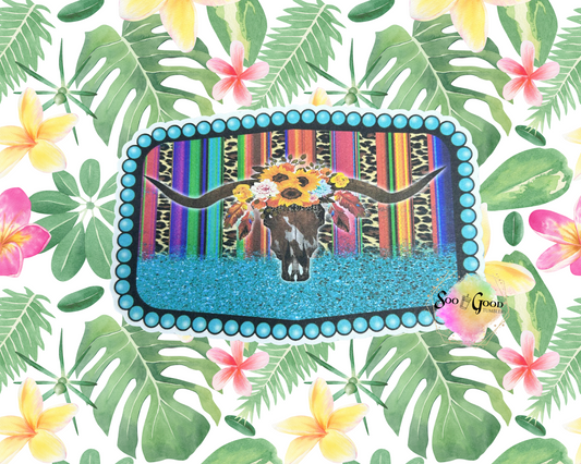 Belt Buckle (Bull Skull) Cardstock Car Freshie