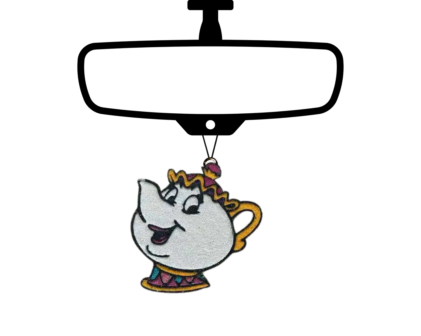 Mrs Potts Blinged Car Freshie