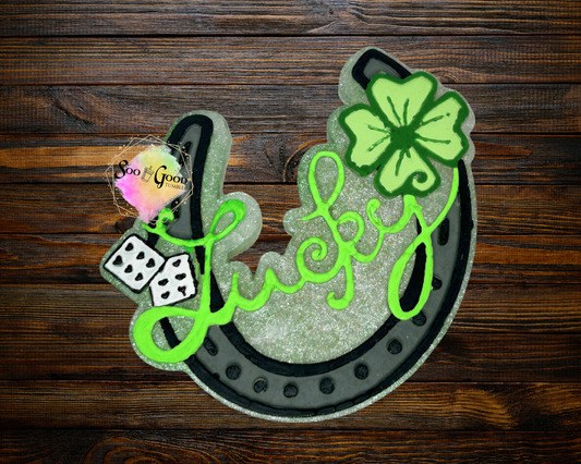 Lucky Horse Shoe Car Air Freshener (Black Raspberry Vanilla Scent)