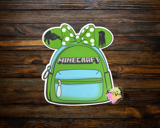 Mouse Ears Backpack Cardstock Car Freshie (Style 4)