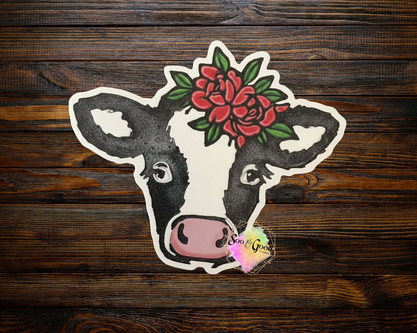 Cow Flower Blinged Car Freshie