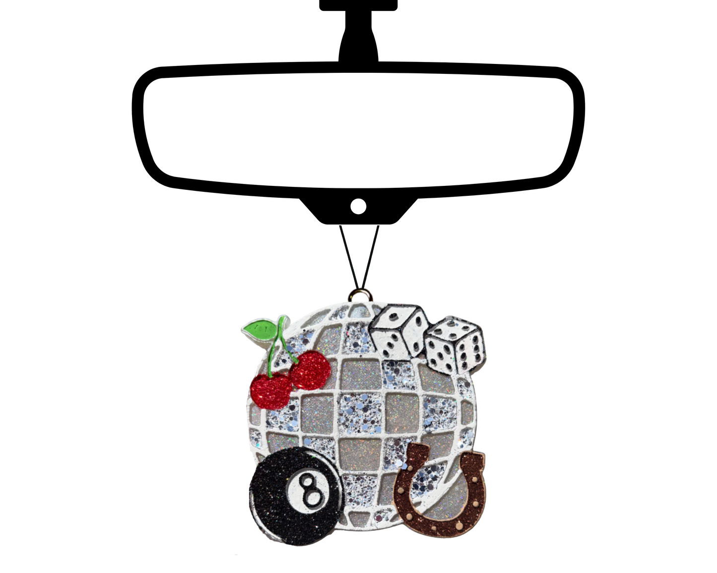 Lucky Disco Blinged Car Freshie