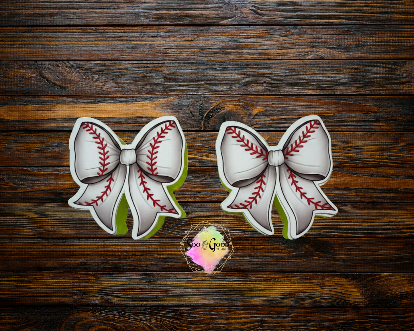 Baseball Bows Cardstock Car Vents Freshie