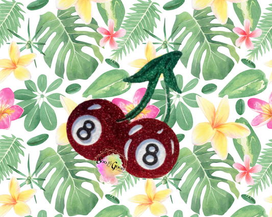 Eight Ball Cherries Blinged Car Freshie