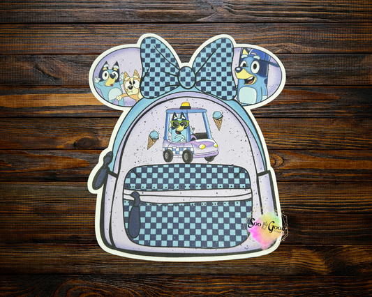 Mouse Ears Backpack Cardstock Car Freshie (Style 12)