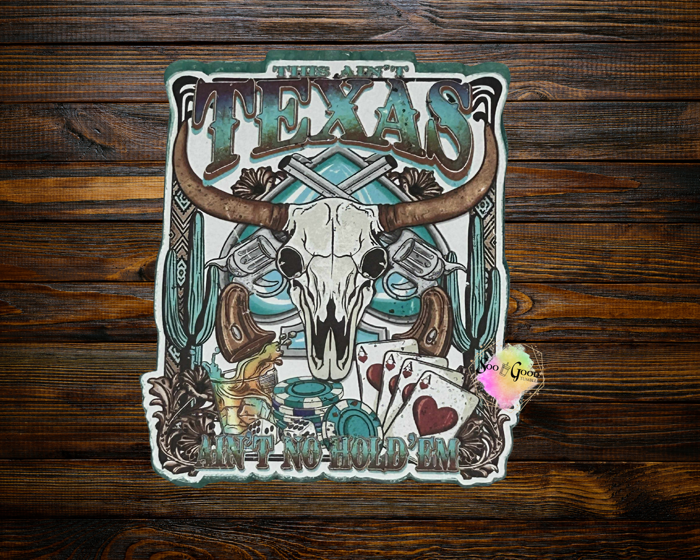 This Ain't Texas Ain't No Hold'Em Cardstock Car Freshie