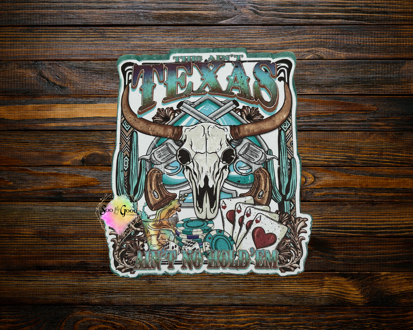 This Ain't Texas Ain't No Hold'Em Cardstock Car Freshie