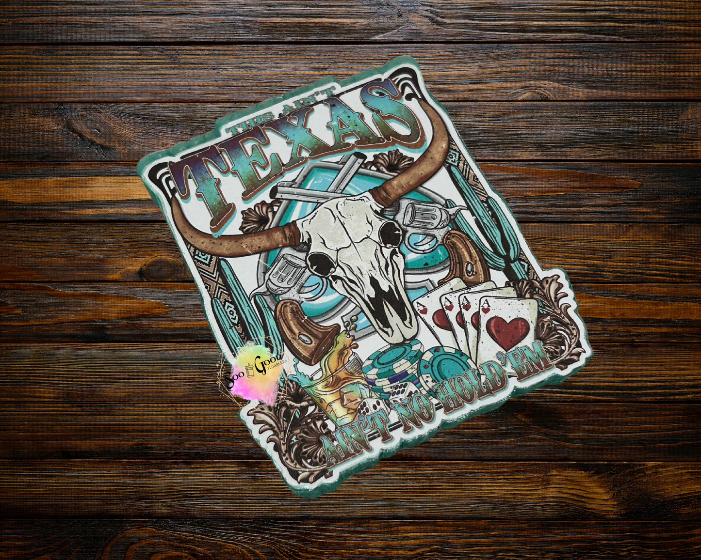 This Ain't Texas Ain't No Hold'Em Cardstock Car Freshie