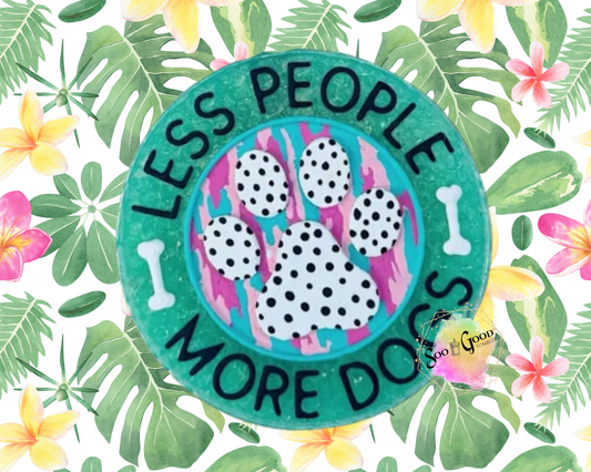 Less People More Dogs Blinged Car Freshie