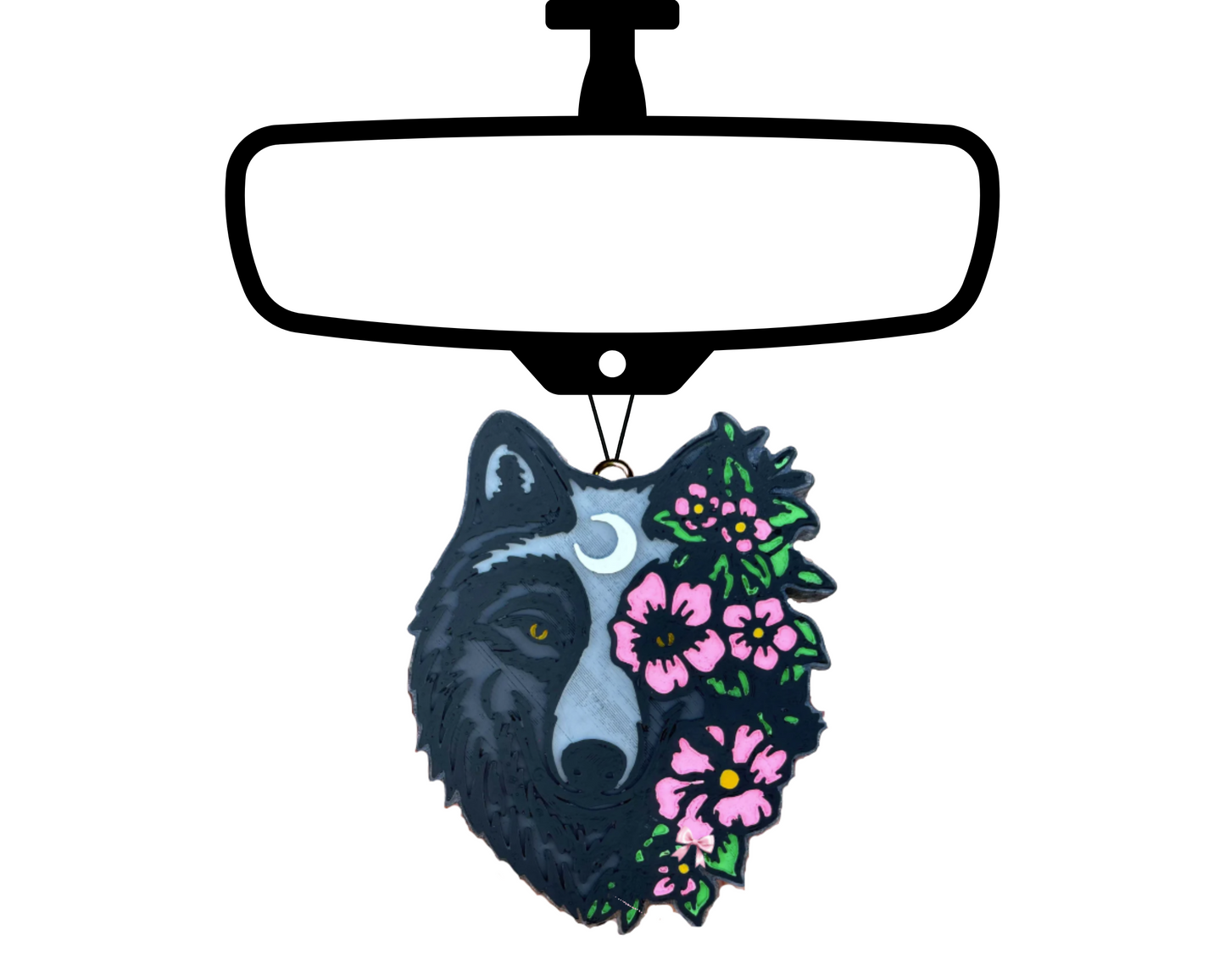 Wolf Blinged Car Freshie
