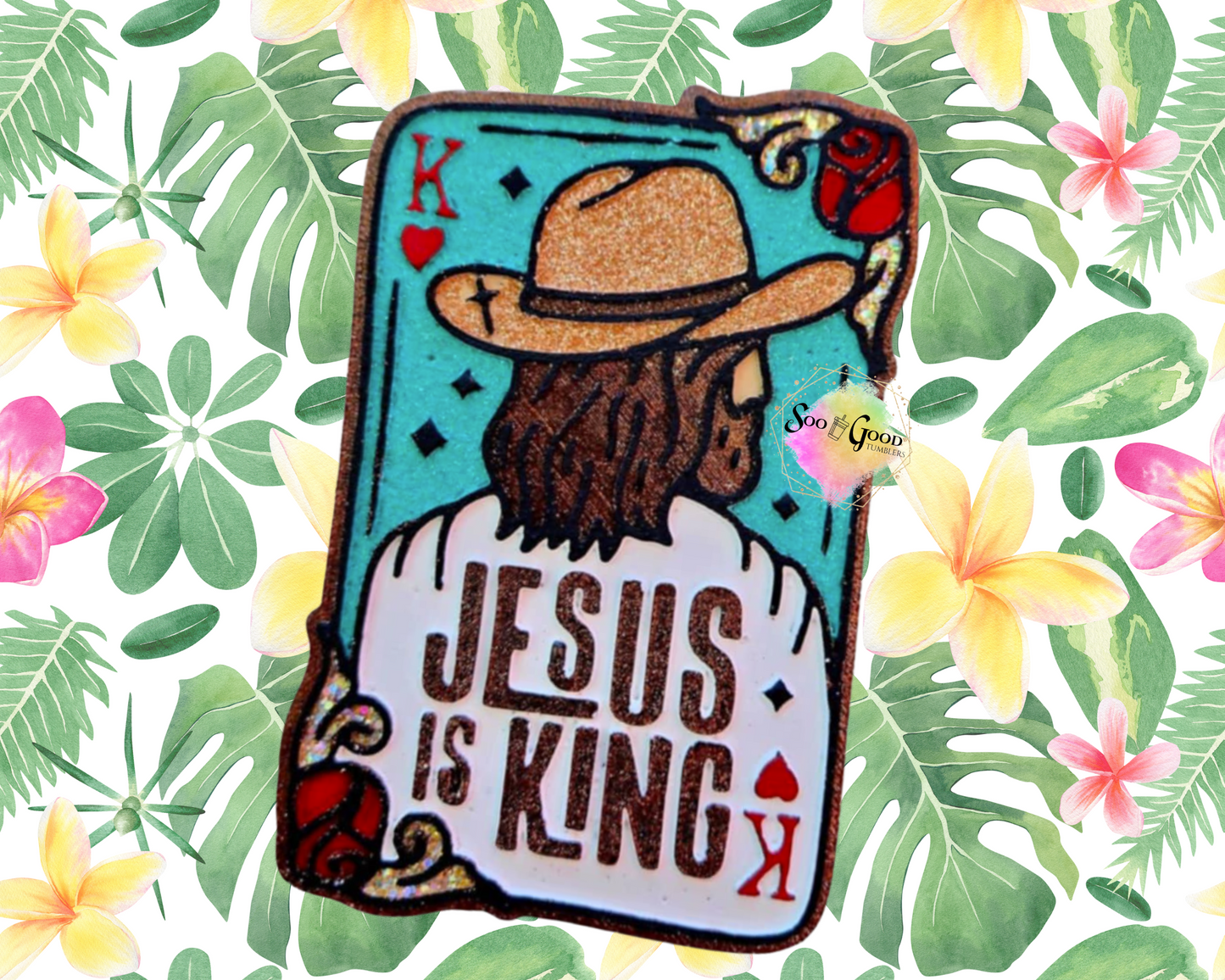 Jesus Is King Blinged Car Freshie