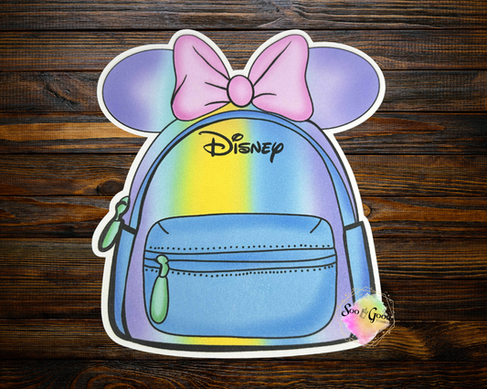 Mouse Ears Backpack Cardstock Car Freshie (Style 19)
