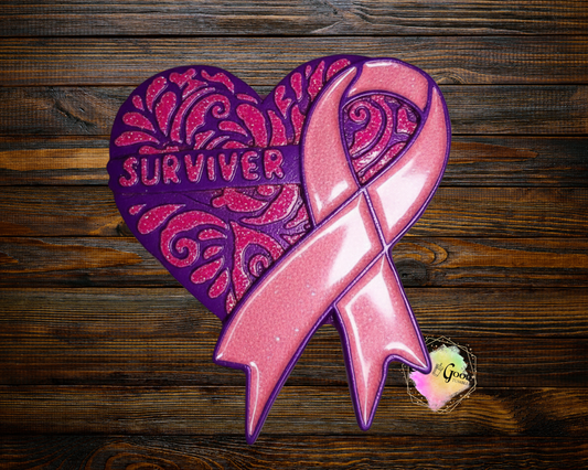 Cancer Survivor Blinged Car Freshie