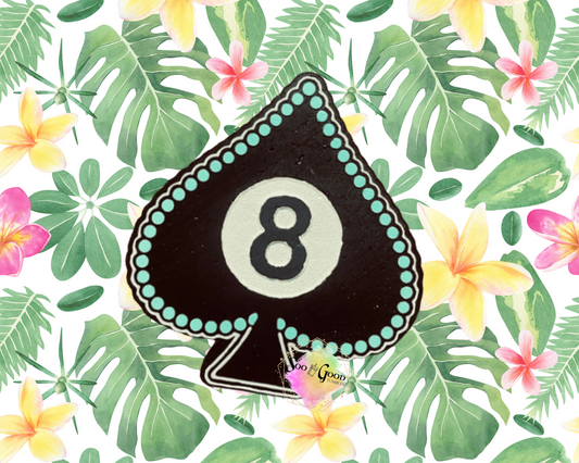 8 Ball Spade Blinged Car Freshie
