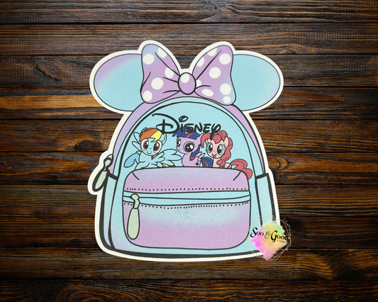 Mouse Ears Backpack Cardstock Car Freshie (Style 17)