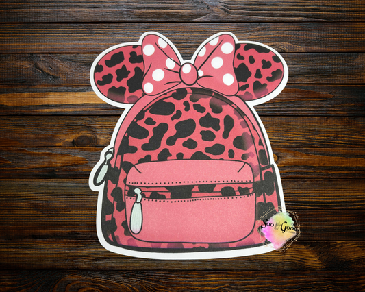 Mouse Ears Backpack Cardstock Car Freshie (Style 8)