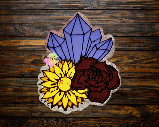 Crystals & Flowers Car Air Freshener (Watermelon Lollipop Scent)