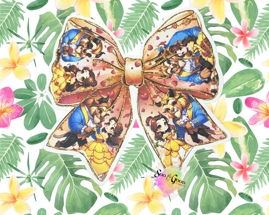 Princess Bow (Belle) Cardstock Car Freshie