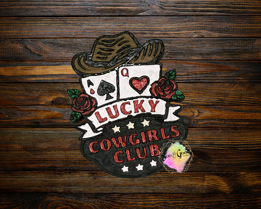 Lucky Cowgirls Club Car Air Freshener (Blueberry Cheesecake Scent)