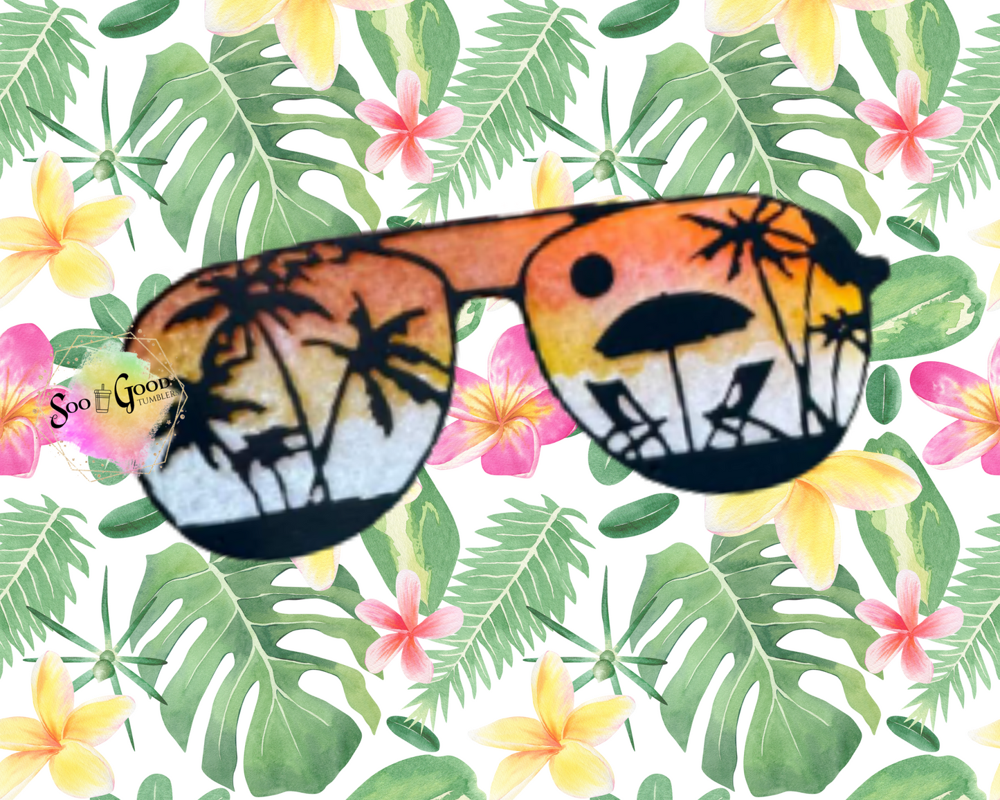Tropical Glasses Blinged Car Freshie