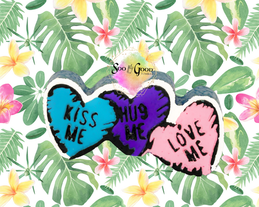 Kiss Me Hug Me Love Me Blinged Car Freshie