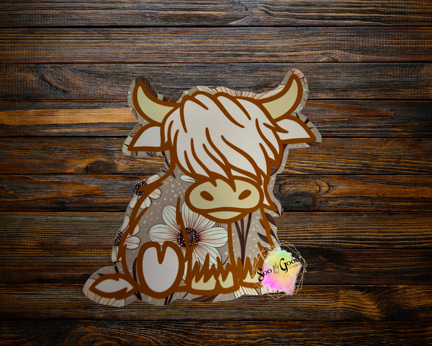 Highland Cow Cardstock Car Freshie (Style 4)
