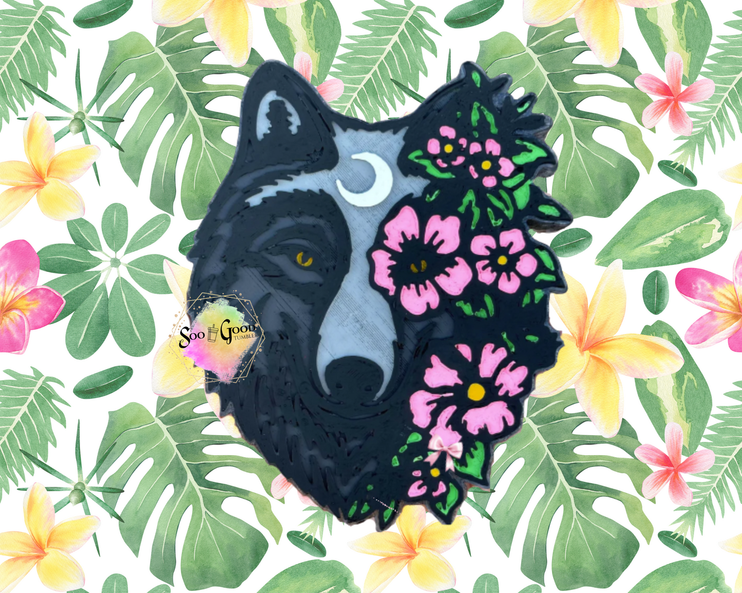 Wolf Blinged Car Freshie