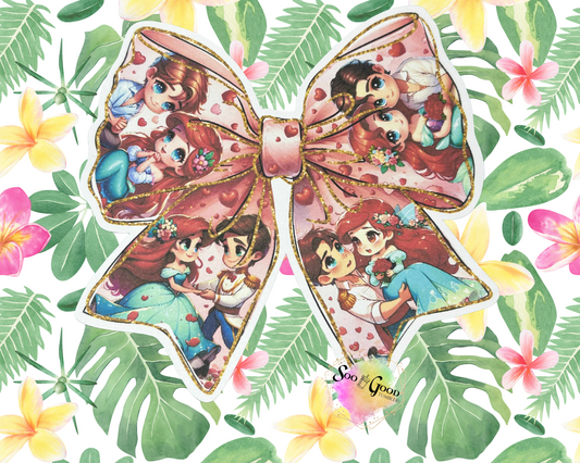 Princess Bow (Ariel) Cardstock Car Freshie