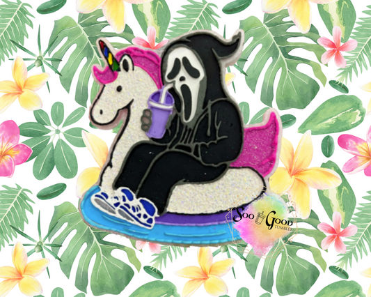Floating Ghost Face Blinged Car Freshie