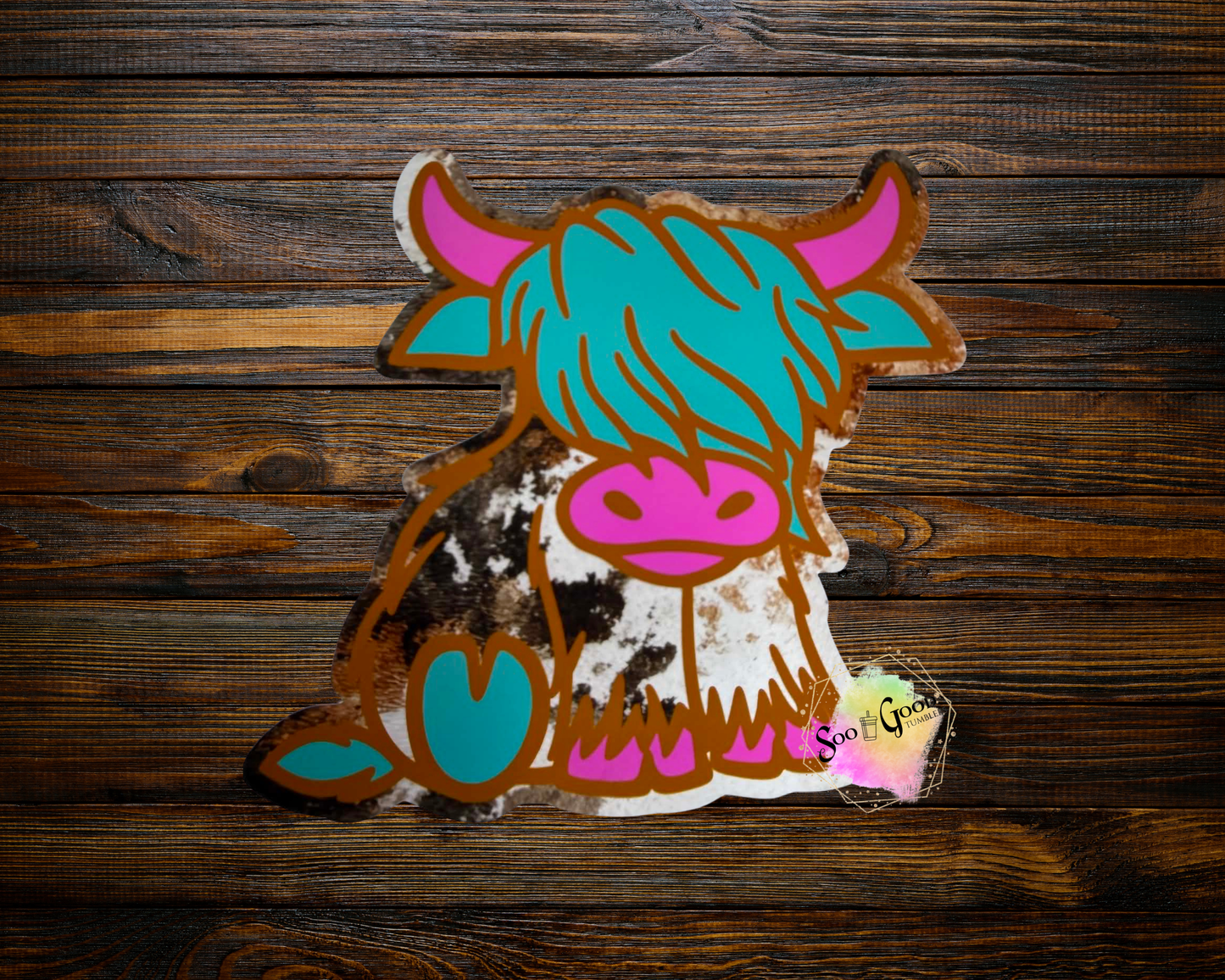 Highland Cow Cardstock Car Freshie (Style 3)
