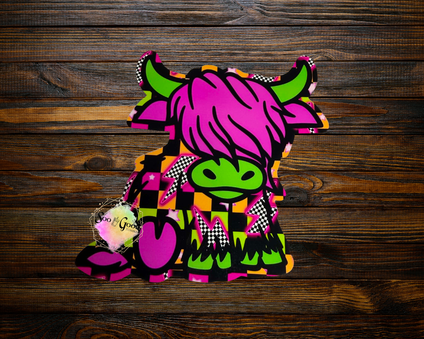 Highland Cow Cardstock Car Freshie (Style 6)