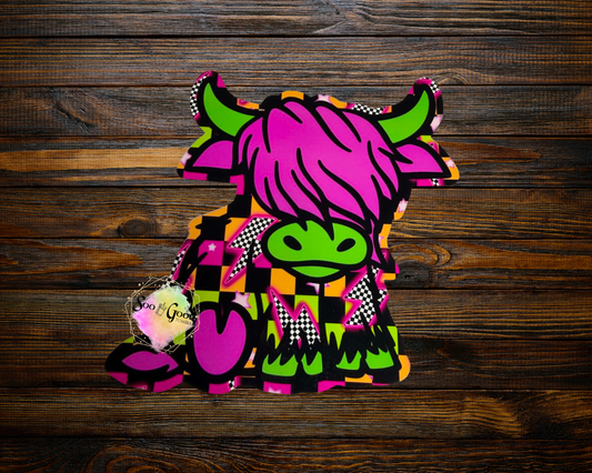 Highland Cow Cardstock Car Freshie (Style 6)