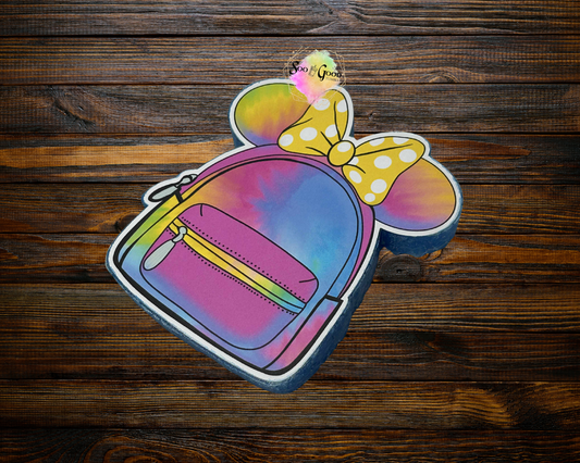 Mouse Ears Backpack Cardstock Car Freshie (Style 1)