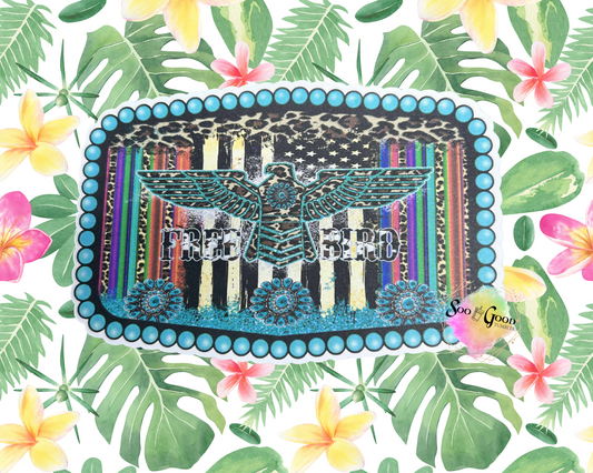 Belt Buckle (Free Bird) Cardstock Car Freshie
