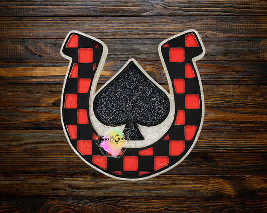 Horse Shoe With Spade Car Air Freshener (Bay Rum Scent)
