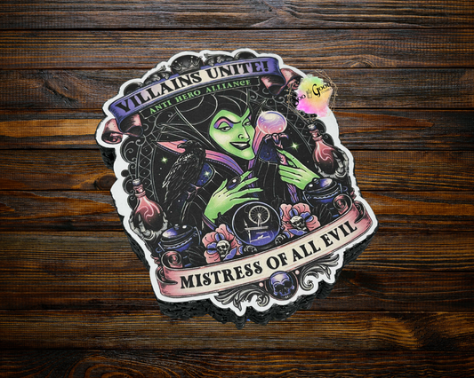 Villains Unite Cardstock Car Freshie (Style 1)