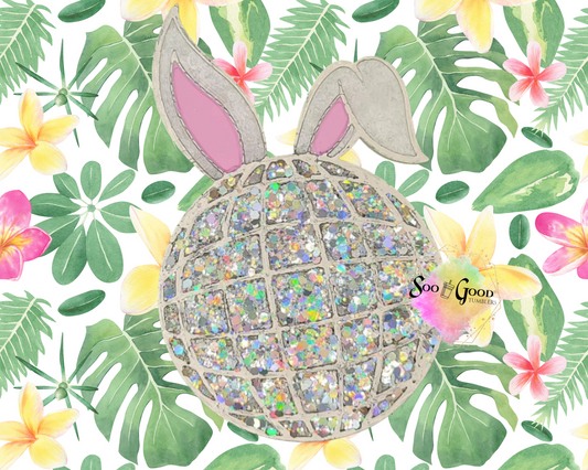 Bunny Ears Disco Ball Blinged Car Freshie