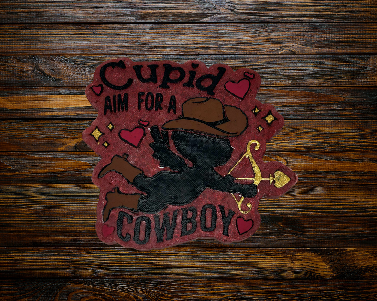 Cupid Aim For A Cowboy Blinged Car Freshie
