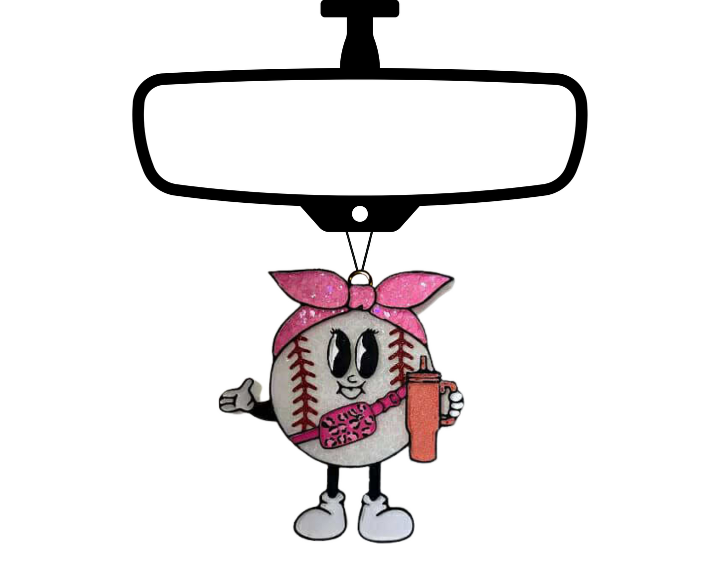 Boujee Baseball Blinged Car Freshie