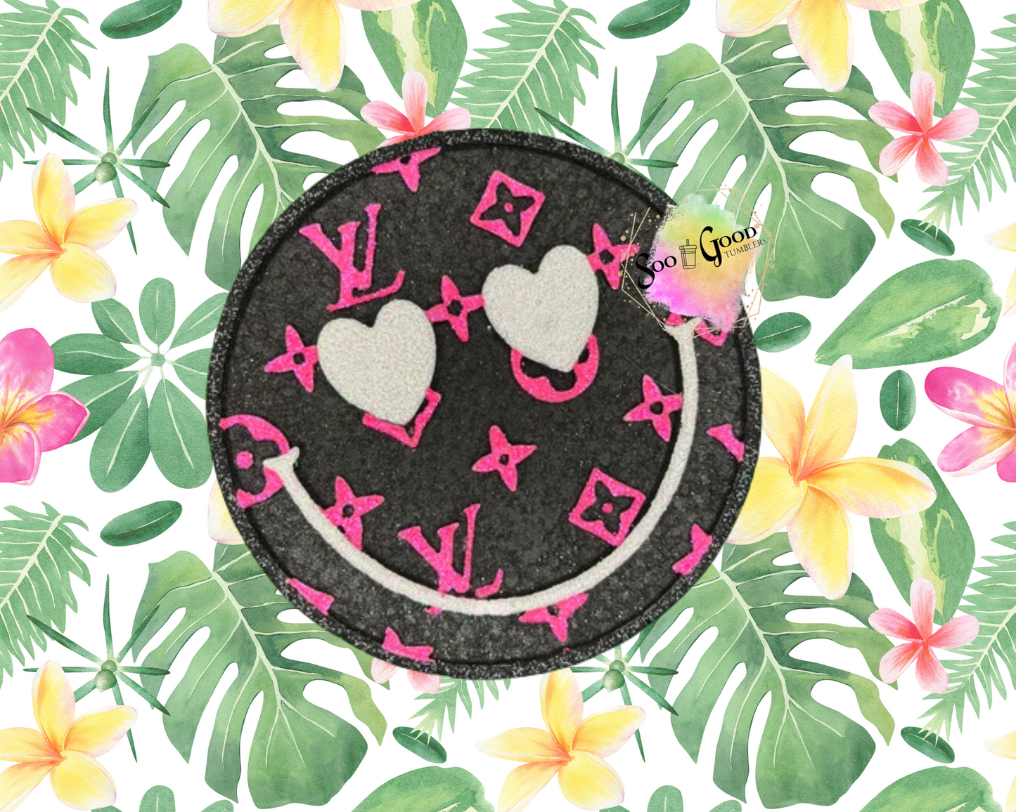 LV Smiley Blinged Car Freshie