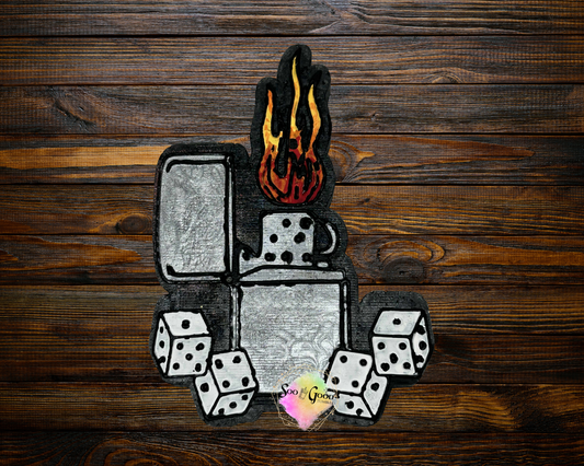 Dice Lighter Car Air Freshener (Summer Peach Scent)