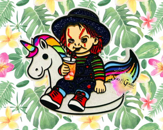 Floating Chucky Blinged Car Freshie