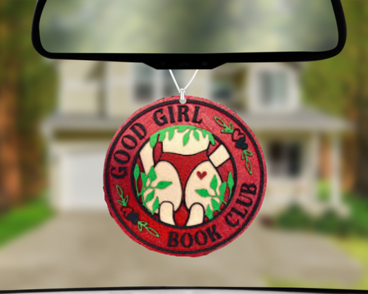 Good Girl Book Club Blinged Car Freshie