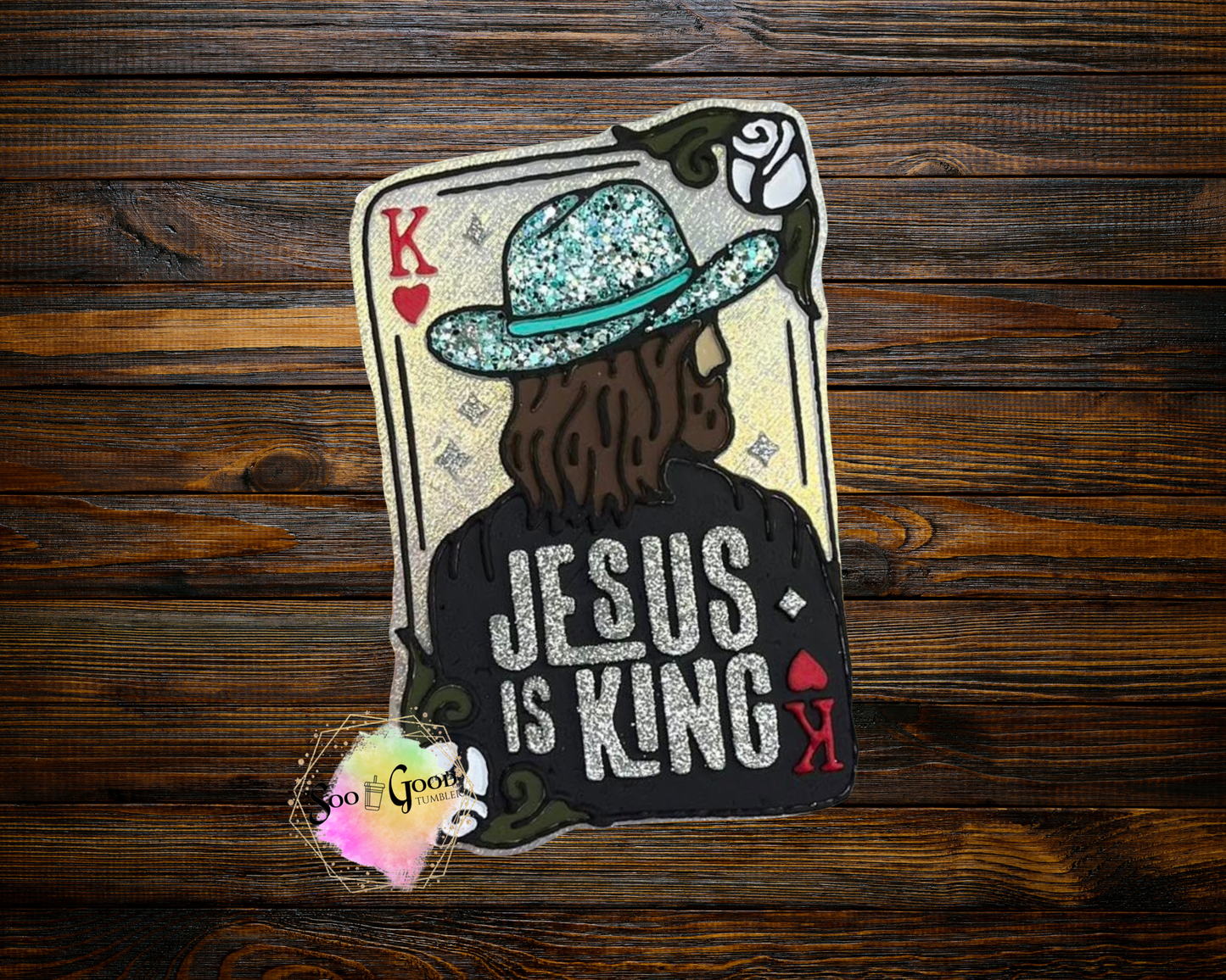 Jesus Is King Blinged Car Freshie
